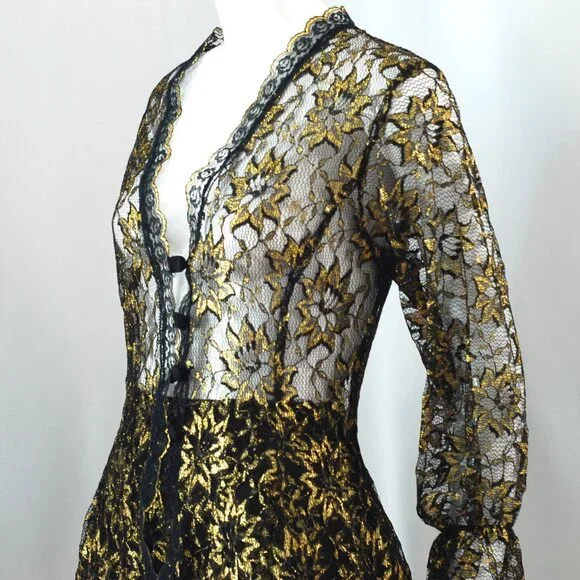 Gold Lame Skirt & Jacket - Picture 4 of 5